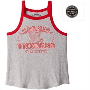 NWT Tiny Whales Girl’s Unicorn Racerback Tank